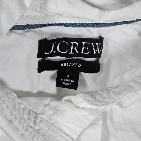 J. Crew Relaxed-fit washed cotton poplin shirt White 4 AX583 - Picture 4 of 10